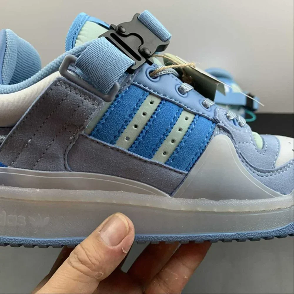 adidas Forum Buckle Low Bad Bunny Blue Tint Mens Sneakers - Picture 12 of 15
